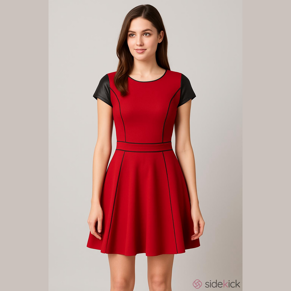 Romeo & Juliet Couture red full skirt mini dress M